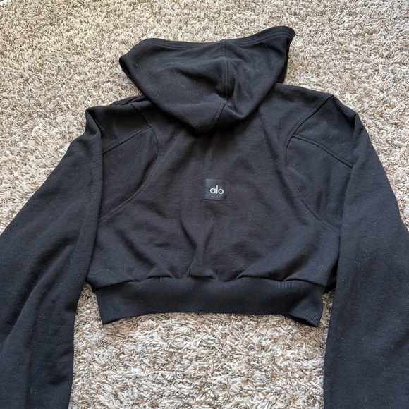 Alo Sweet Escape Zip Up Hoodie Black Size Small Womens - Picture 5 of 5